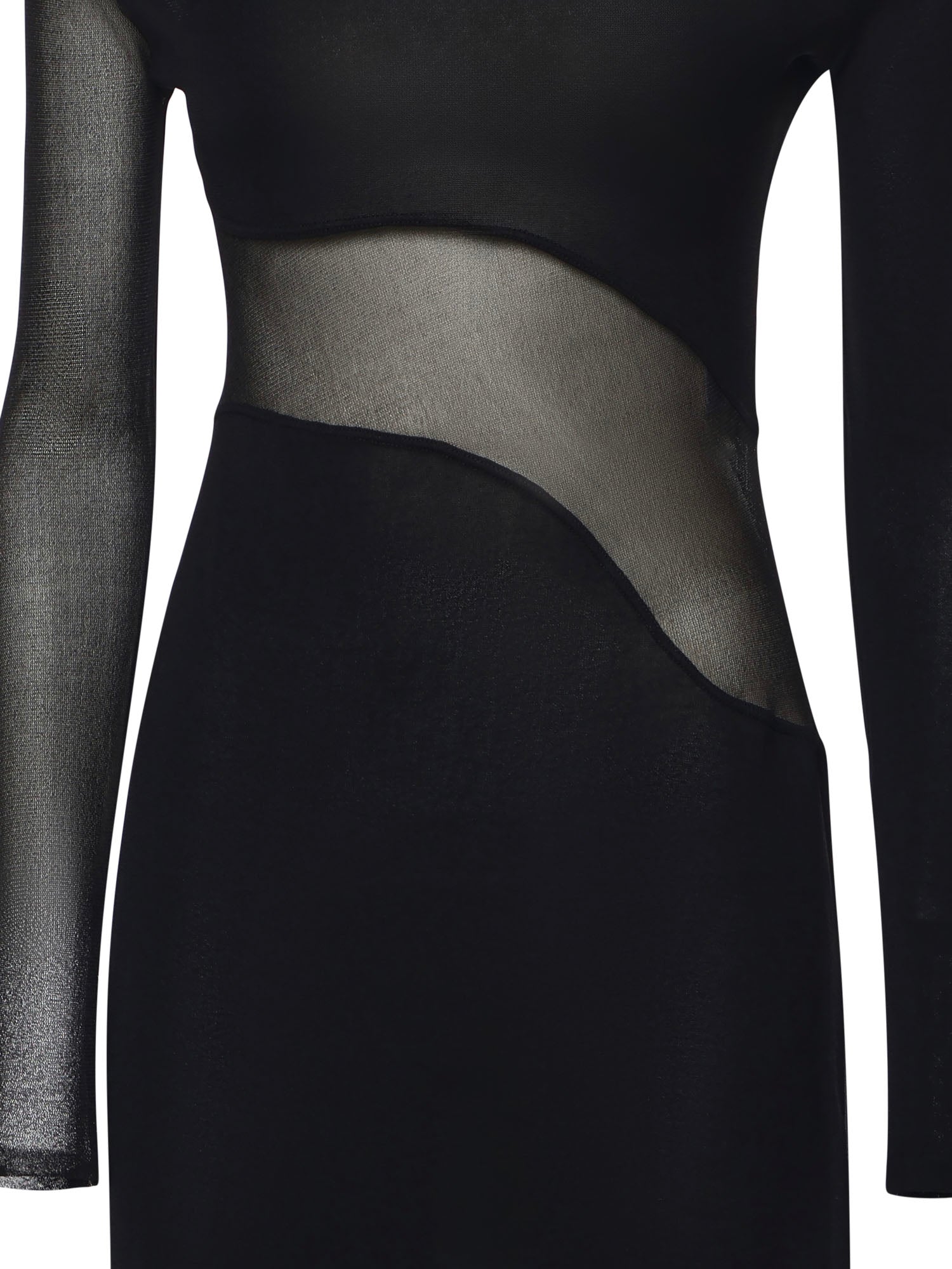 Abito con cut-out in maglia di seta AA9R2801K061B 995 ALAIA 