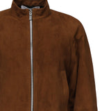 Giacca arrotondata in pelle scamosciata AA9V0382L017B 701 ALAIA 