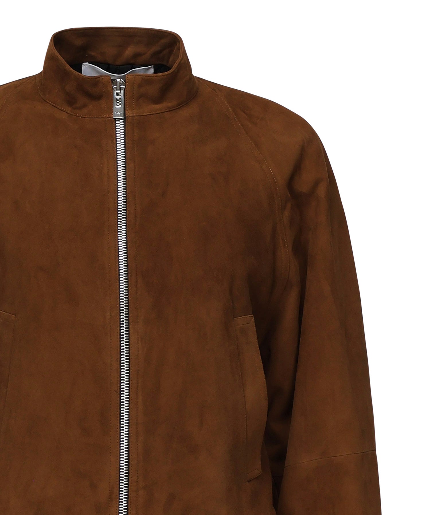 Giacca arrotondata in pelle scamosciata AA9V0382L017B 701 ALAIA 
