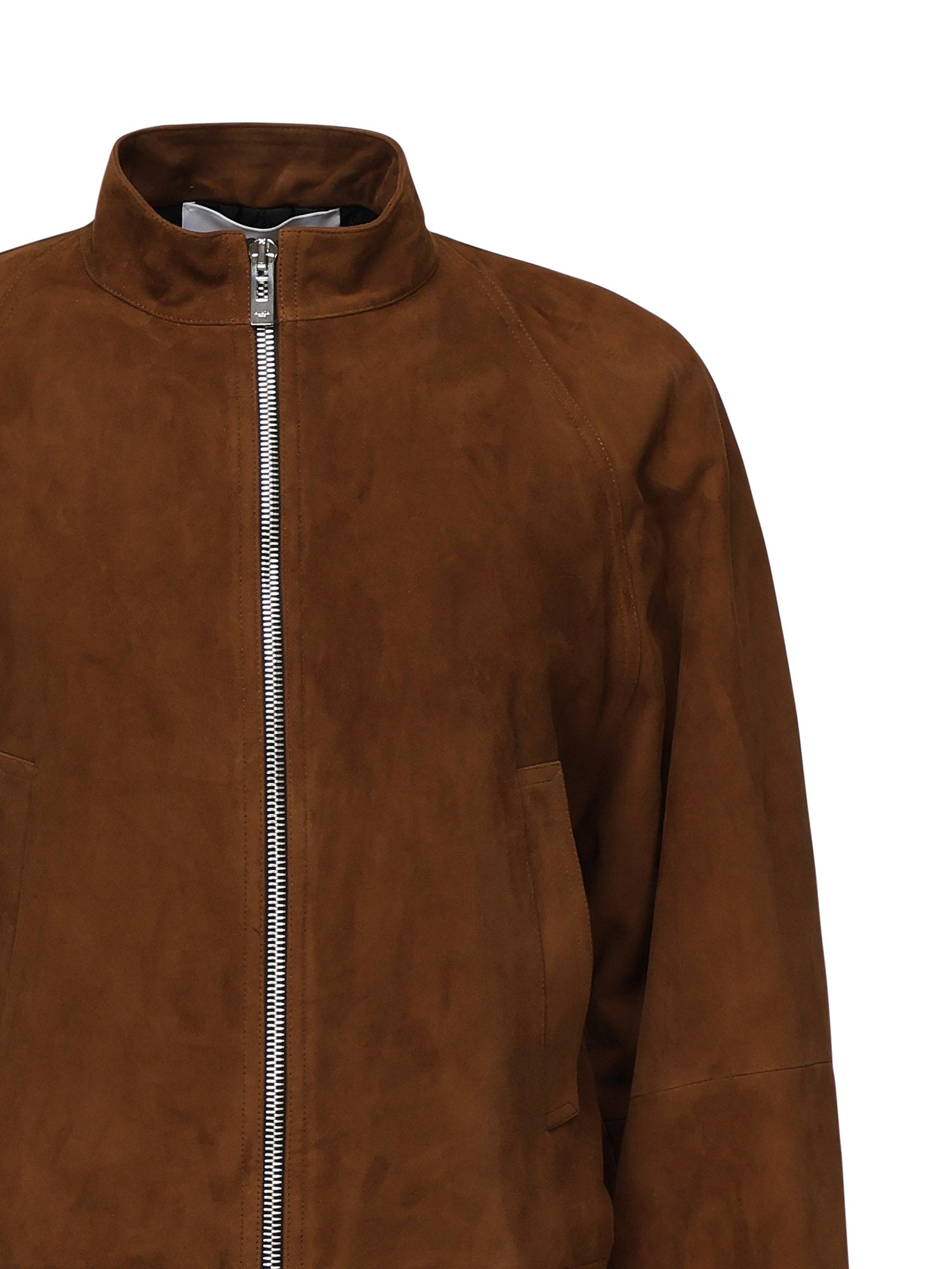 Giacca arrotondata in pelle scamosciata AA9V0382L017B 701 ALAIA 