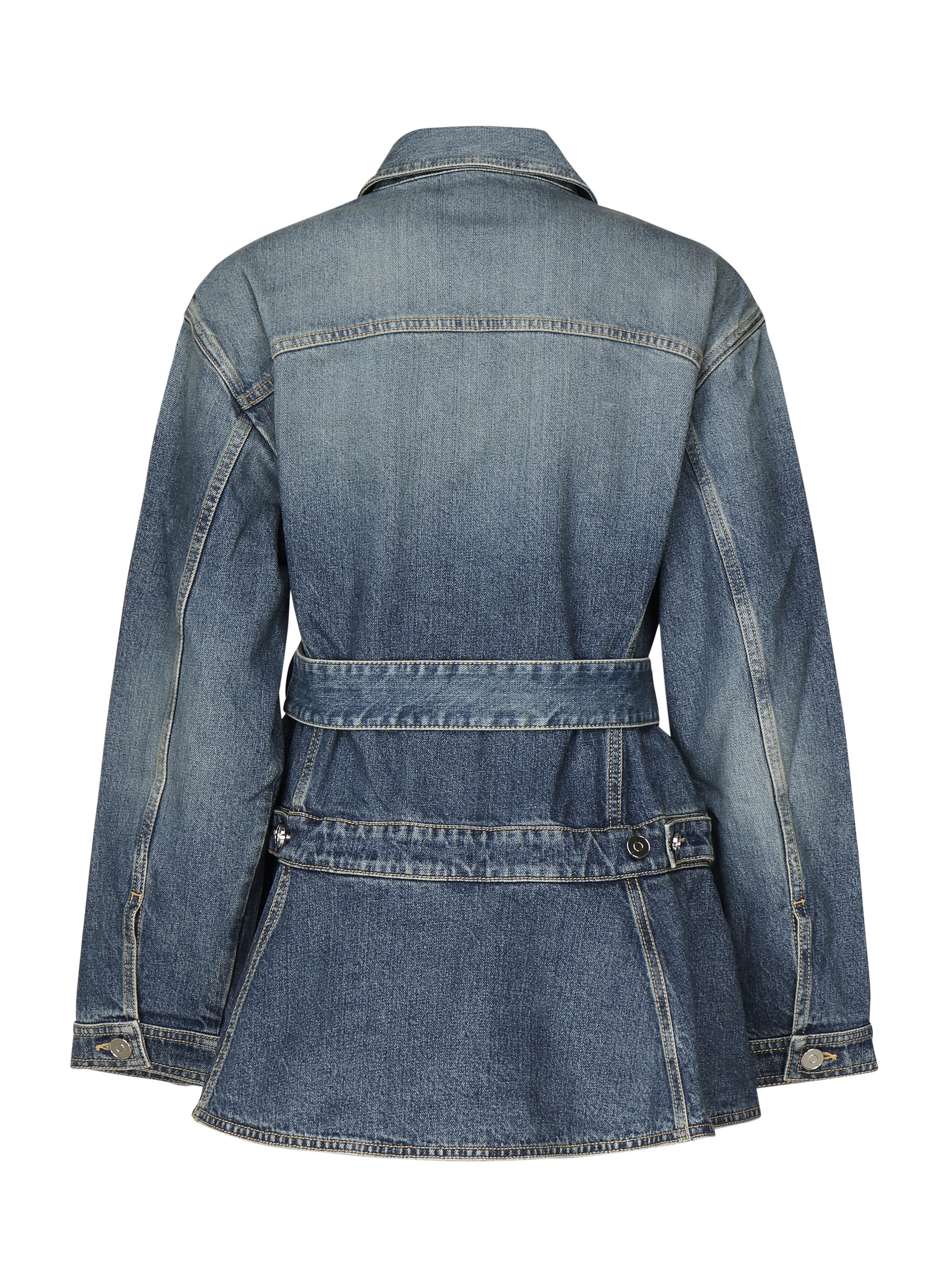 Giacca in denim con baschina<BR/> AA9V0422T536A 525 ALAIA 