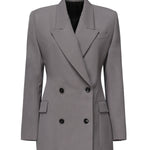 Giacca sartoriale doppiopetto in gabardine di lana AA9V1129T612B 284 ALAIA 