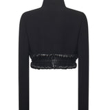 Giacca cropped rifinita in lana AA9V1166T582B 995 ALAIA 