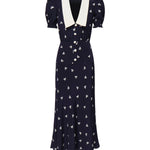 Abito con stampa fiocchi e colletto FABX4113F4595 1844 ALESSANDRA RICH 