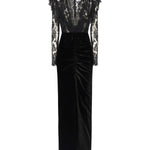 Abito in velluto e pizzo FABX4120F2603 0900 ALESSANDRA RICH 