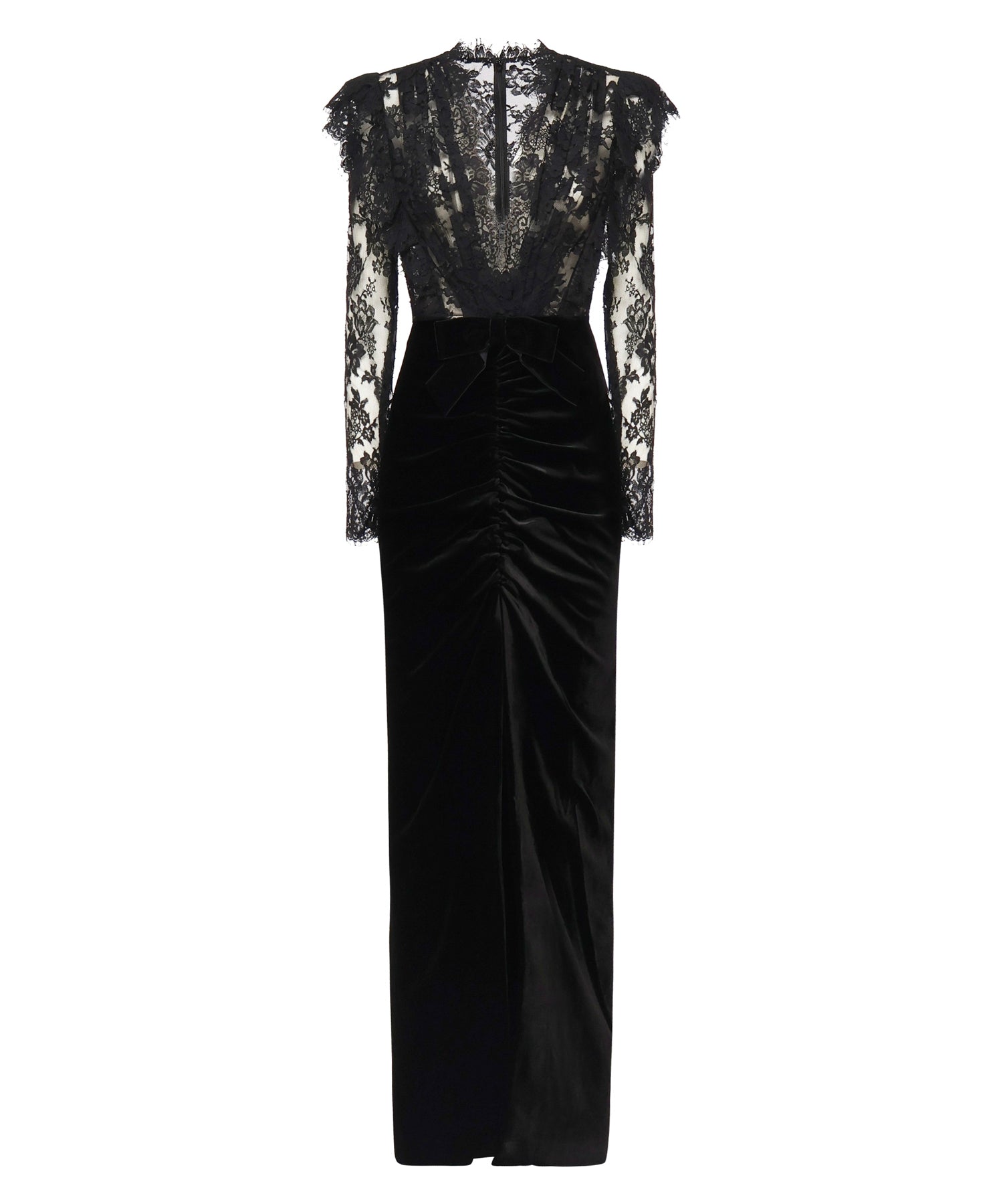 Abito in velluto e pizzo FABX4120F2603 0900 ALESSANDRA RICH 