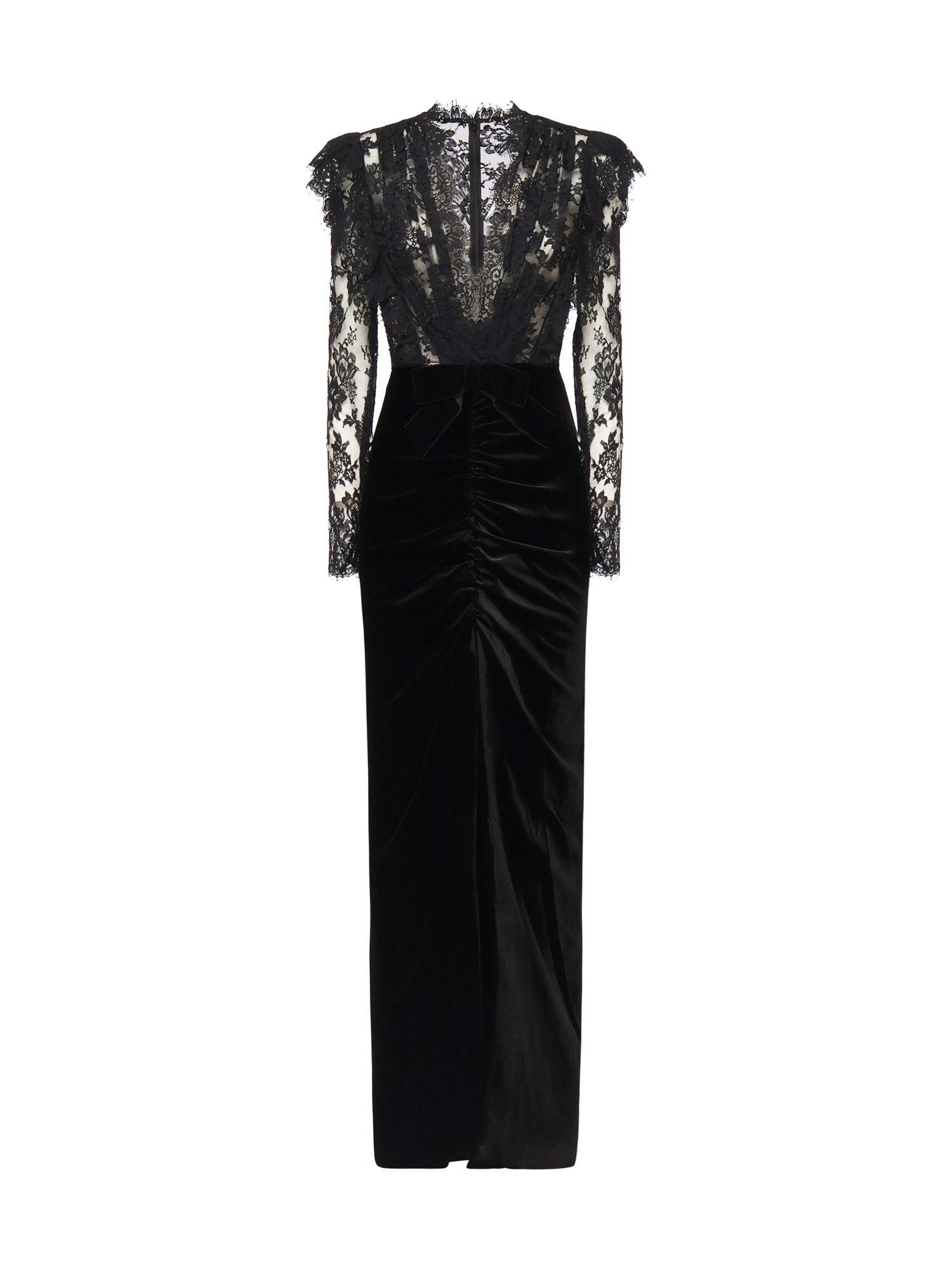 Abito in velluto e pizzo FABX4120F2603 0900 ALESSANDRA RICH 