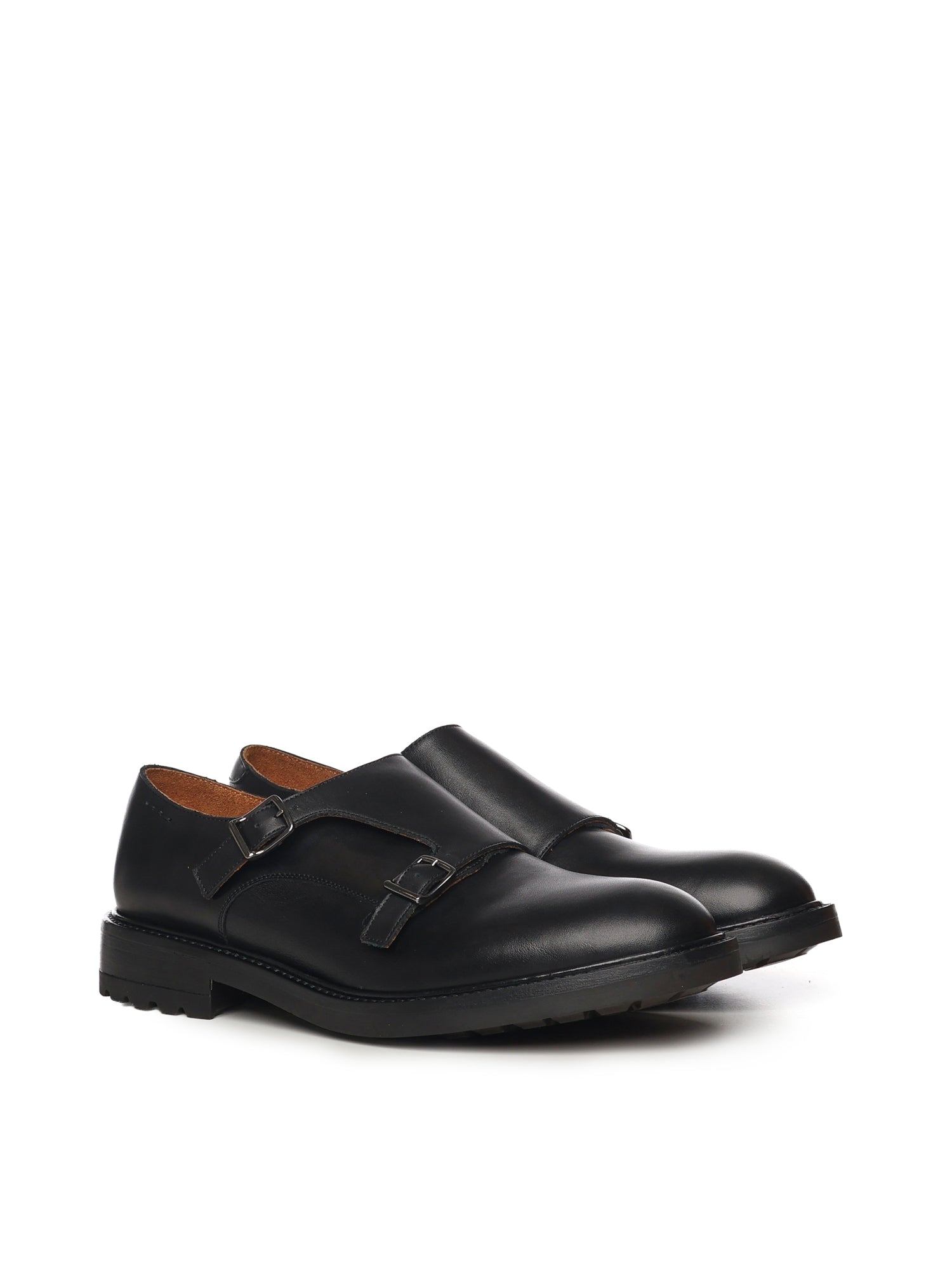 Scarpe Monk strap in pelle 68046 NERO ALEXANDER HOTTO 