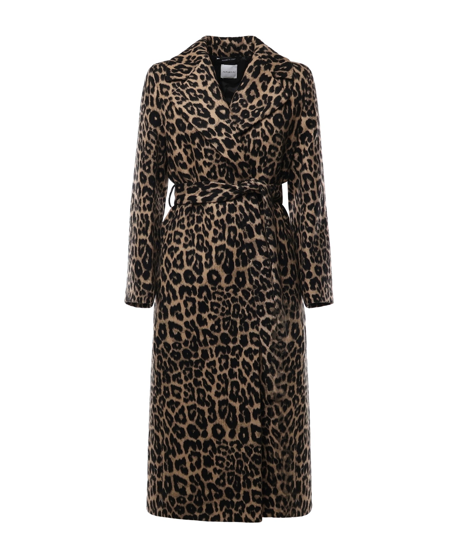 Cappotto lungo con stampa leopardo 26AL202 CAMMELLO ALISHEVA 
