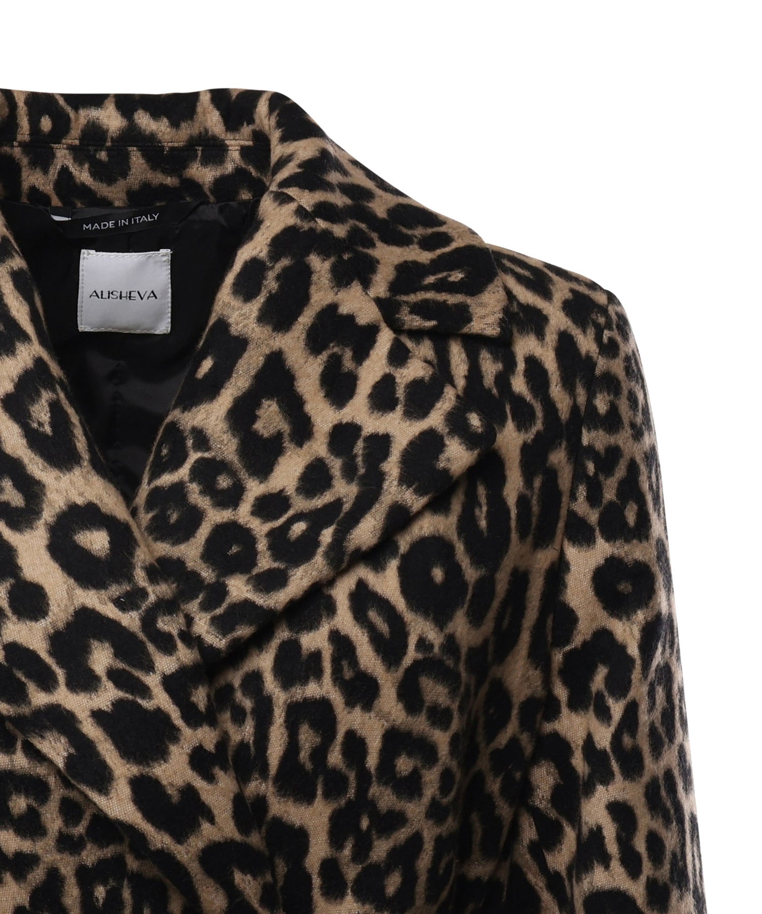 Cappotto lungo con stampa leopardo 26AL202 CAMMELLO ALISHEVA 