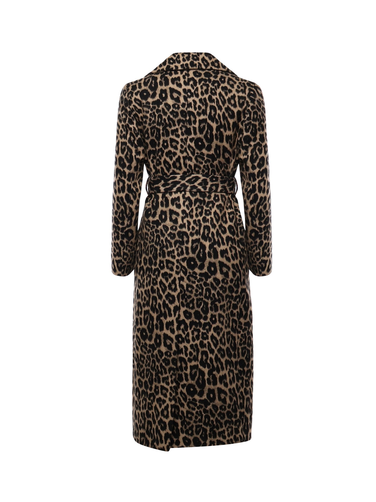 Cappotto lungo con stampa leopardo 26AL202 CAMMELLO ALISHEVA 