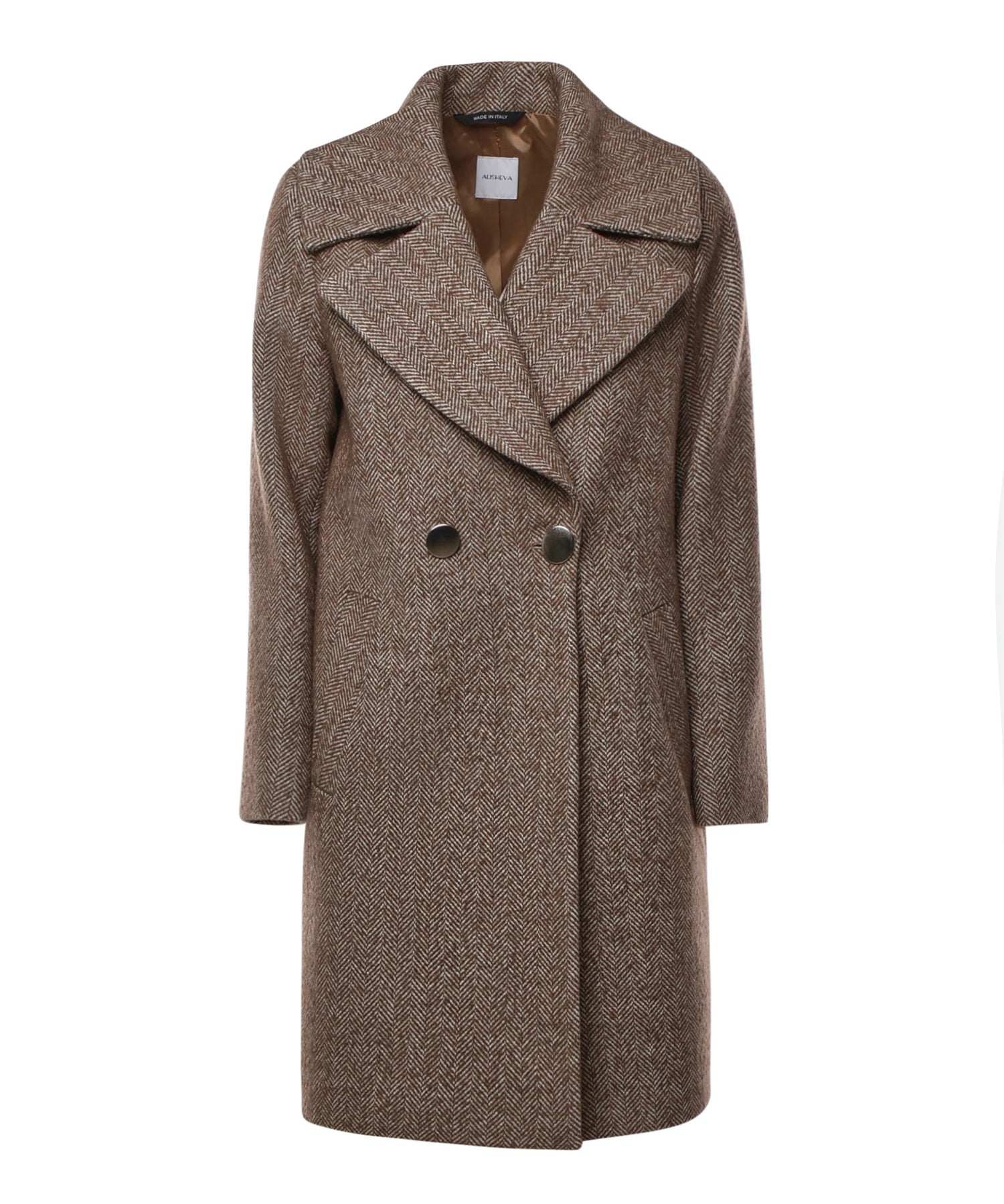 Cappotto Pesca in lana e cashmere 26AL203 CAFFE ALISHEVA 