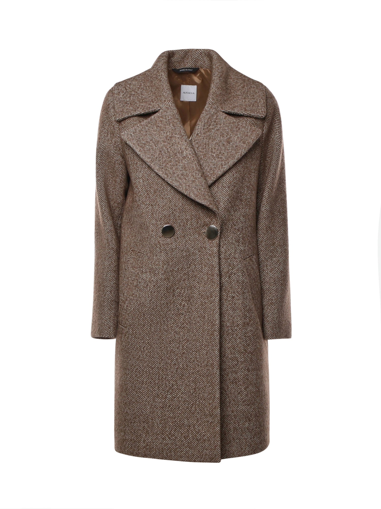 Cappotto Pesca in lana e cashmere 26AL203 CAFFE ALISHEVA 