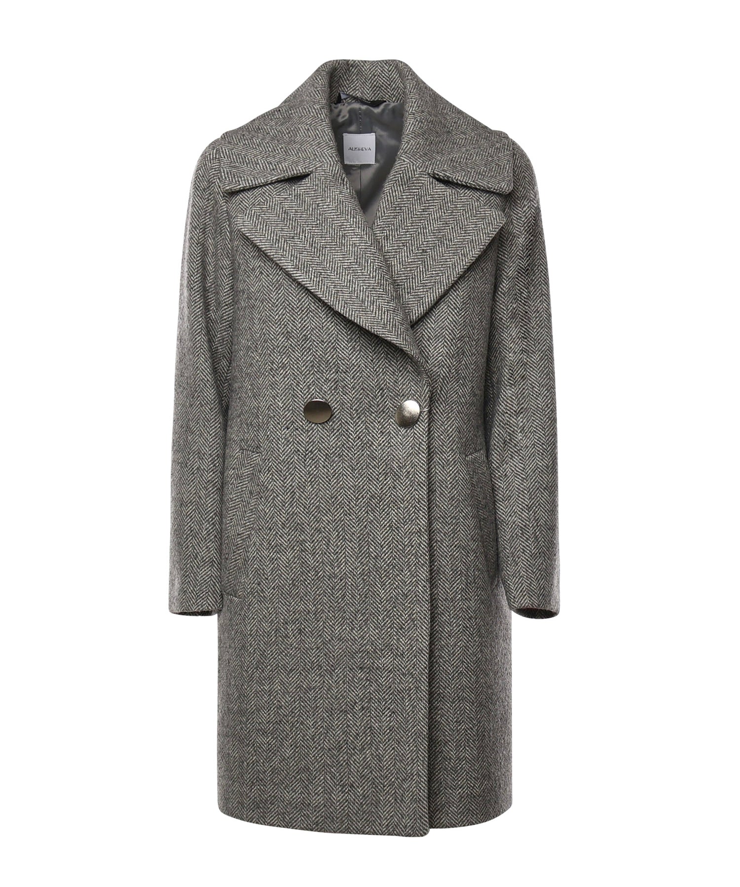 Cappotto Pesca in lana e cashmere 26AL203 GRIGIO ALISHEVA 