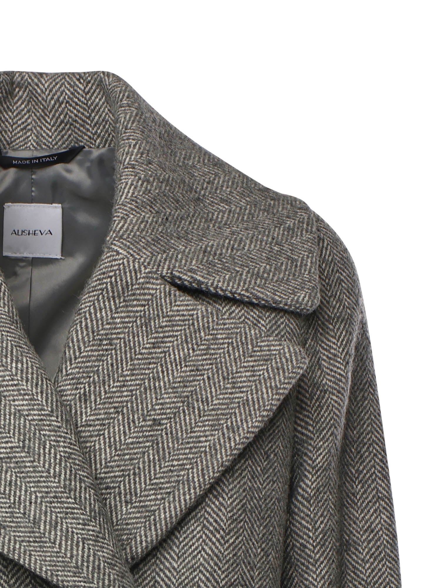Cappotto Pesca in lana e cashmere 26AL203 GRIGIO ALISHEVA 