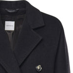 Cappotto double in lana e cashmere 26AL211 NERO ALISHEVA 
