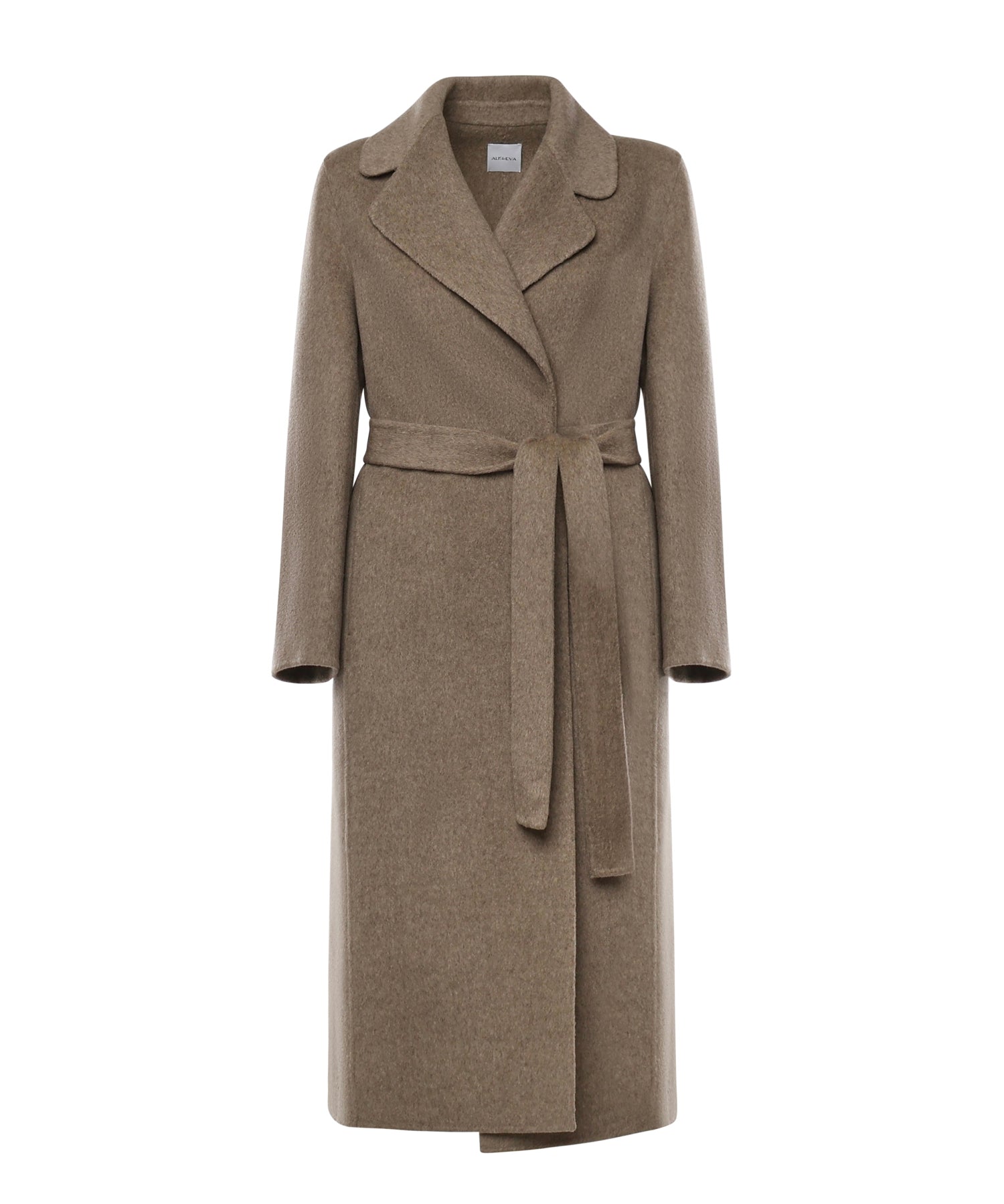 Cappotto lungo in lana 26AL218 BEIGE MELANGE ALISHEVA 