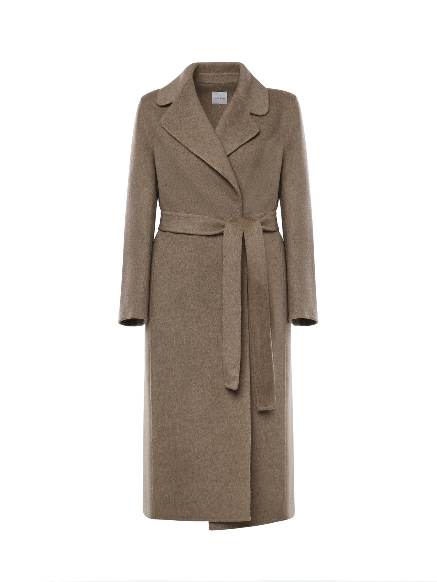 Cappotto lungo in lana 26AL218 BEIGE MELANGE ALISHEVA 