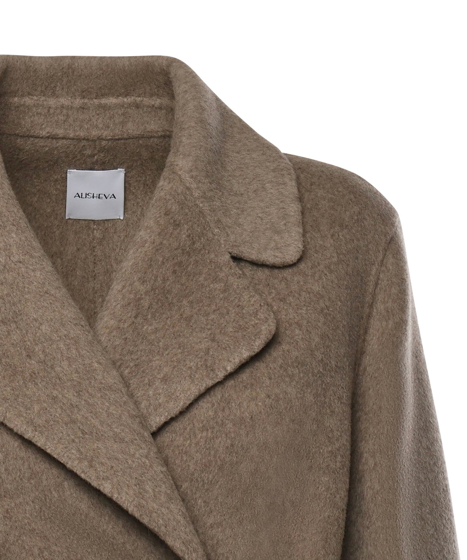 Cappotto lungo in lana 26AL218 BEIGE MELANGE ALISHEVA 