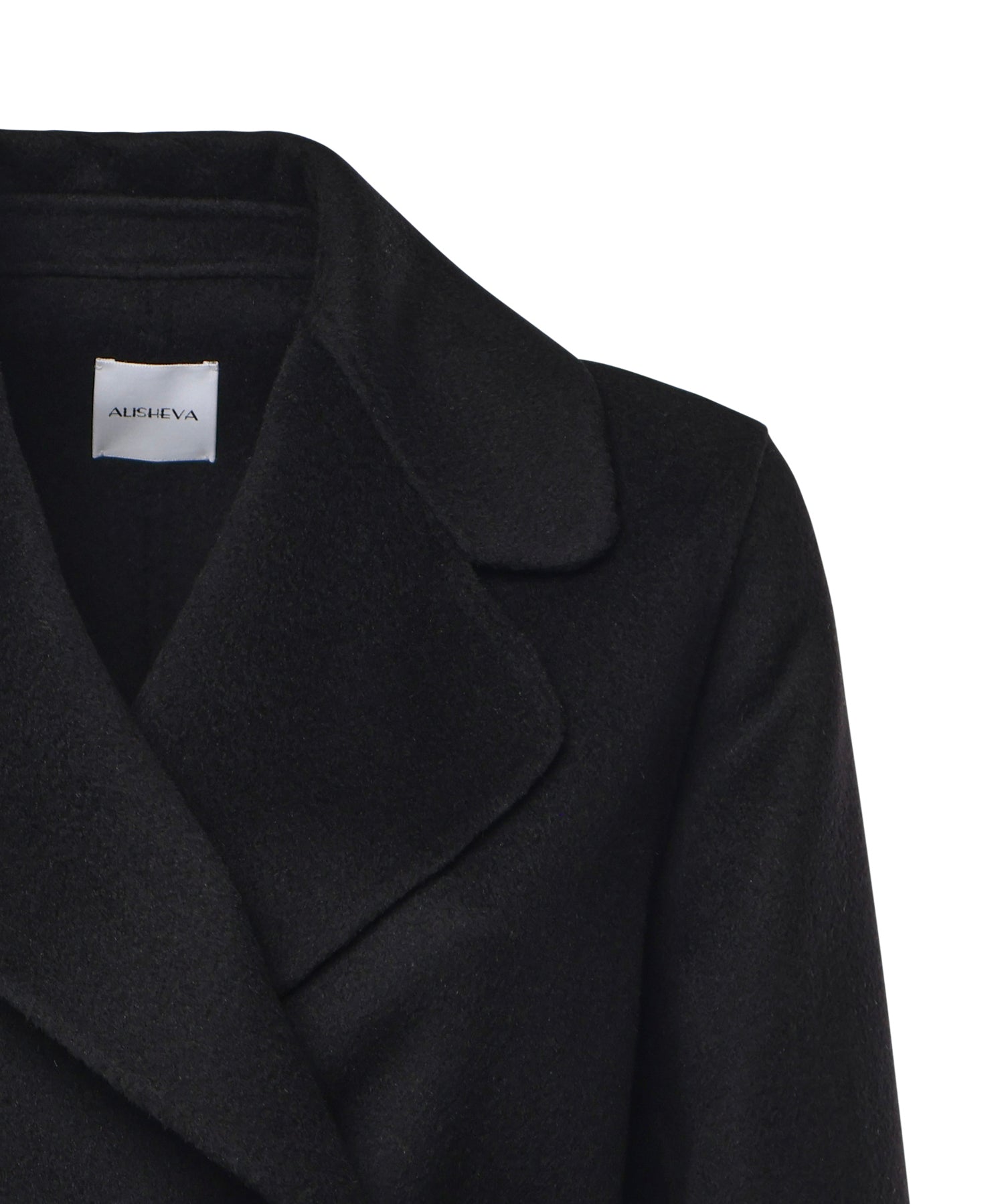 Cappotto lungo in lana 26AL218 NERO ALISHEVA 