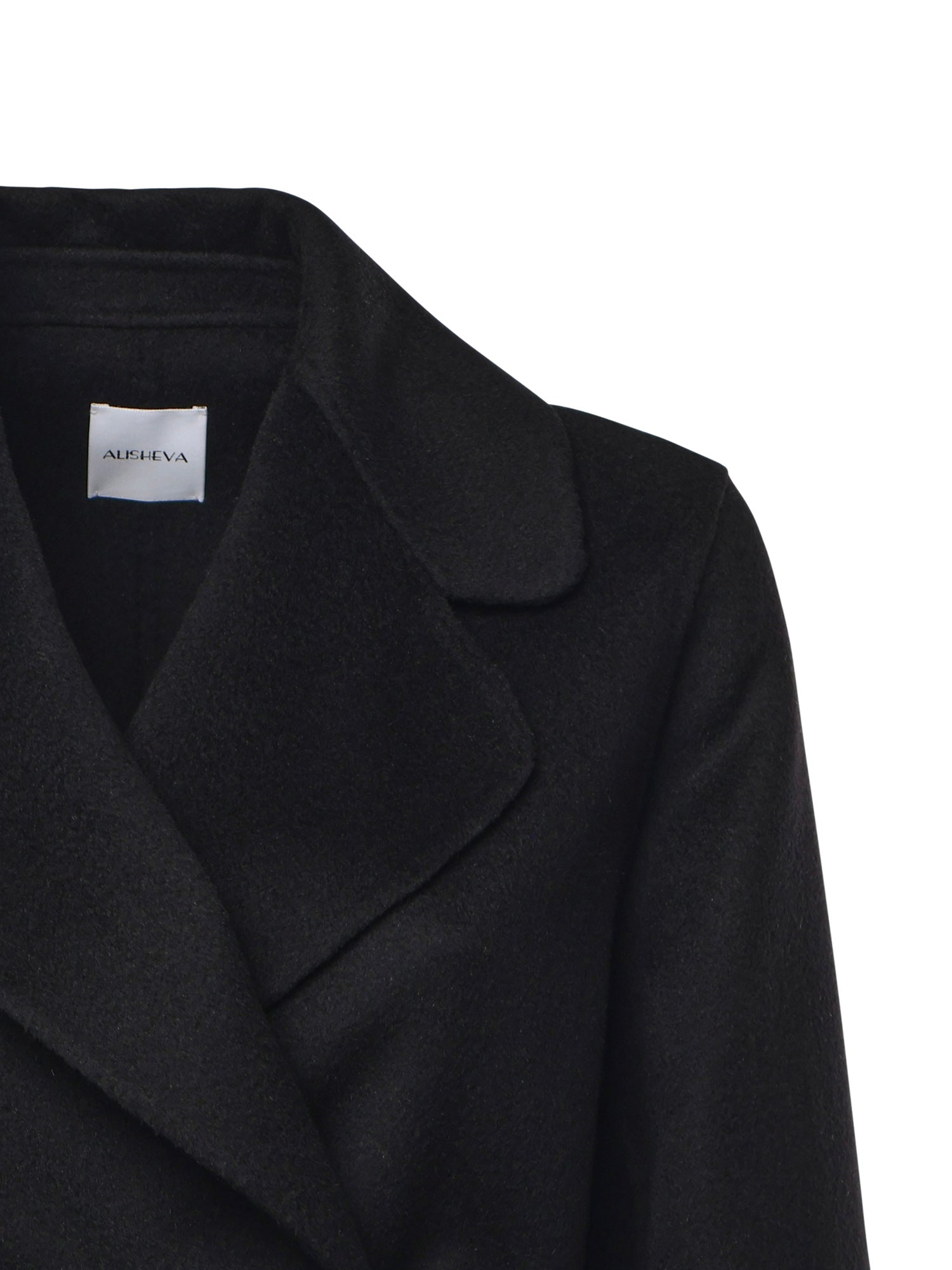 Cappotto lungo in lana 26AL218 NERO ALISHEVA 