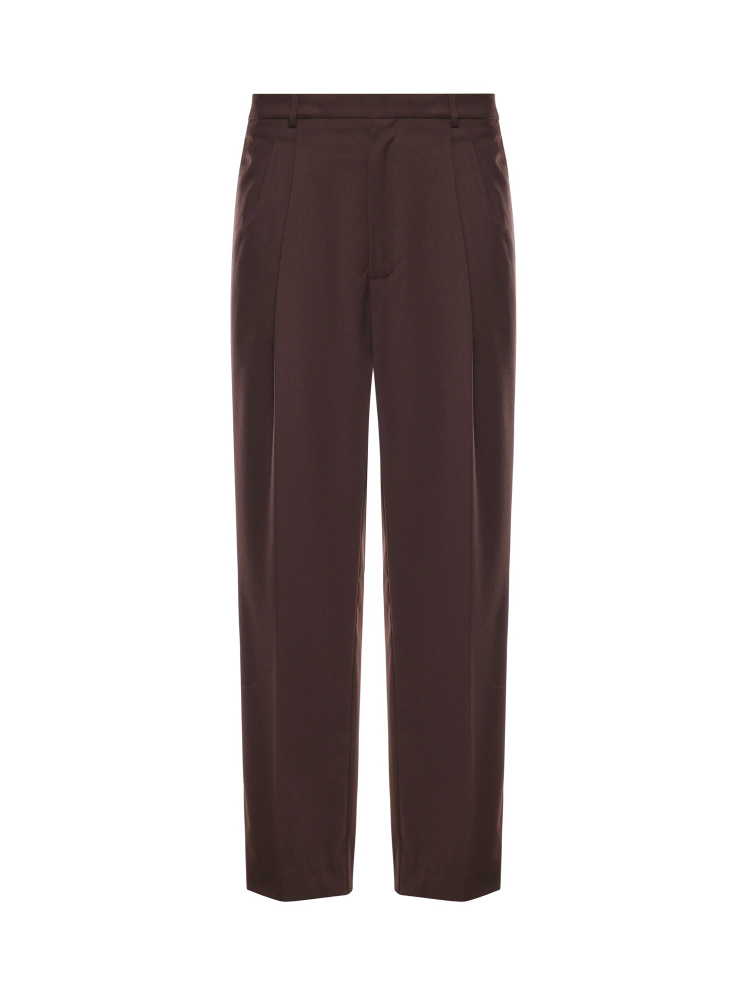 Pantalone regular in misto lana B6F0051 69M AMARANTO 