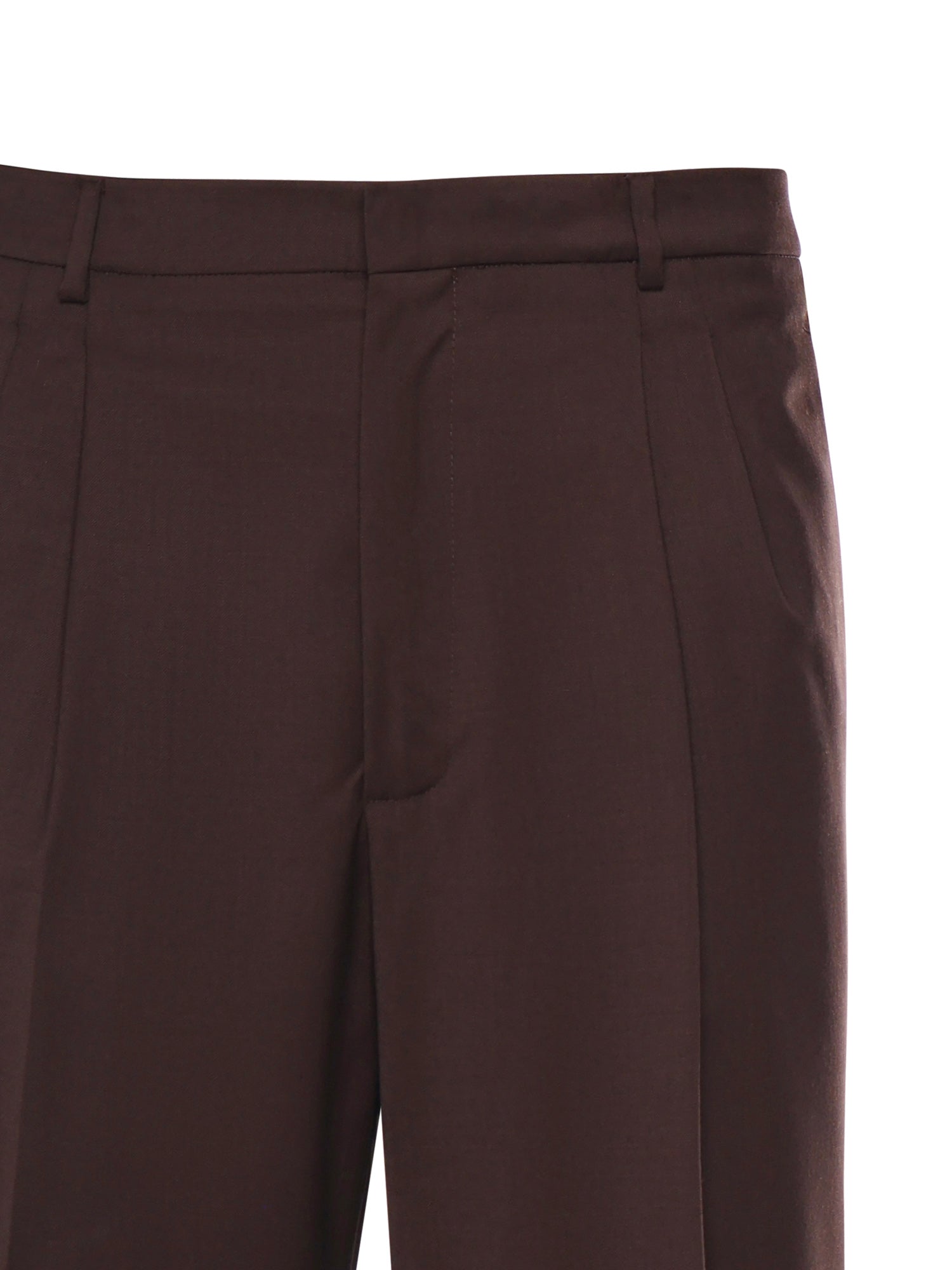 Pantalone regular in misto lana B6F0051 69M AMARANTO 