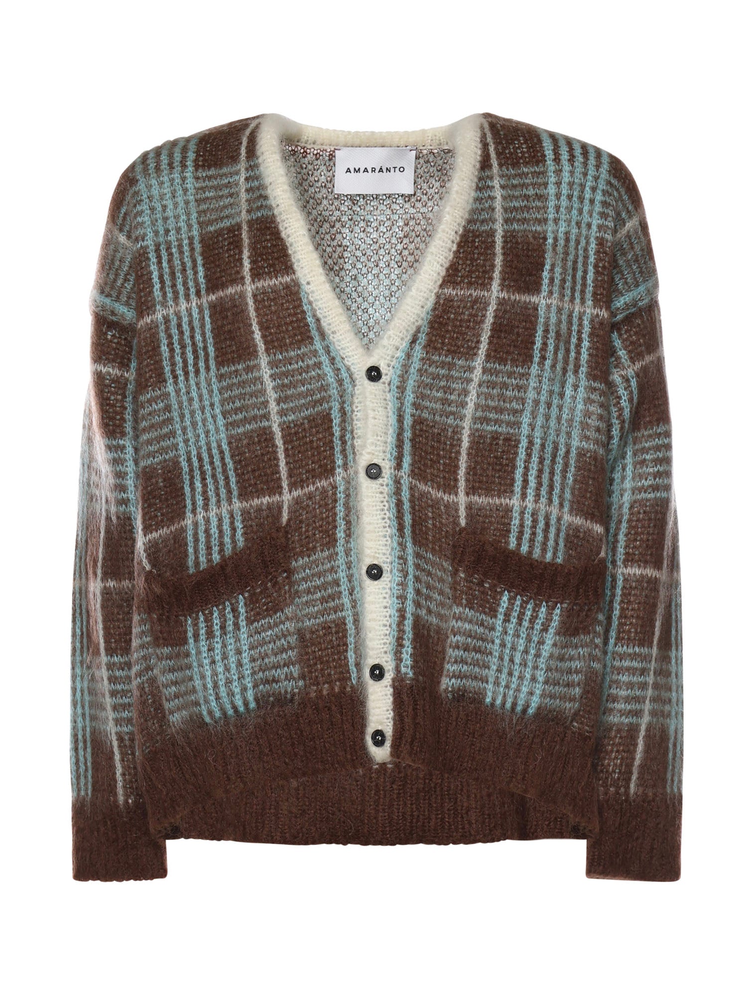 Cardigan in misto lana B9F0015 439 AMARANTO 