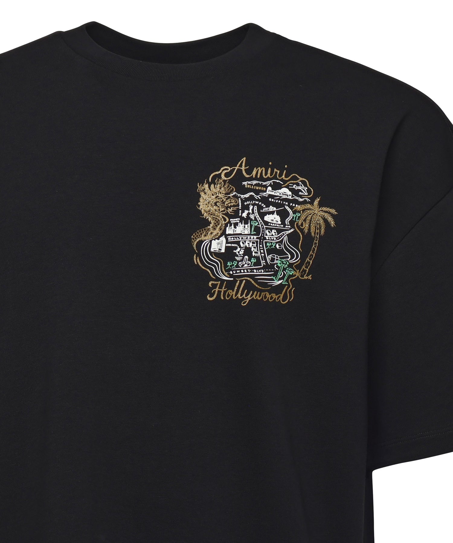 t-shirt oversize Hollywood in cotone AMJYTE1237 001 AMIRI 