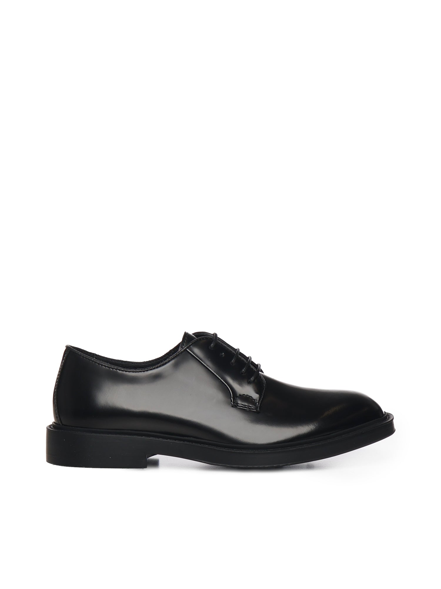 Derby in pelle<BR/> 23050 NERO ANTICA CUOIERIA 