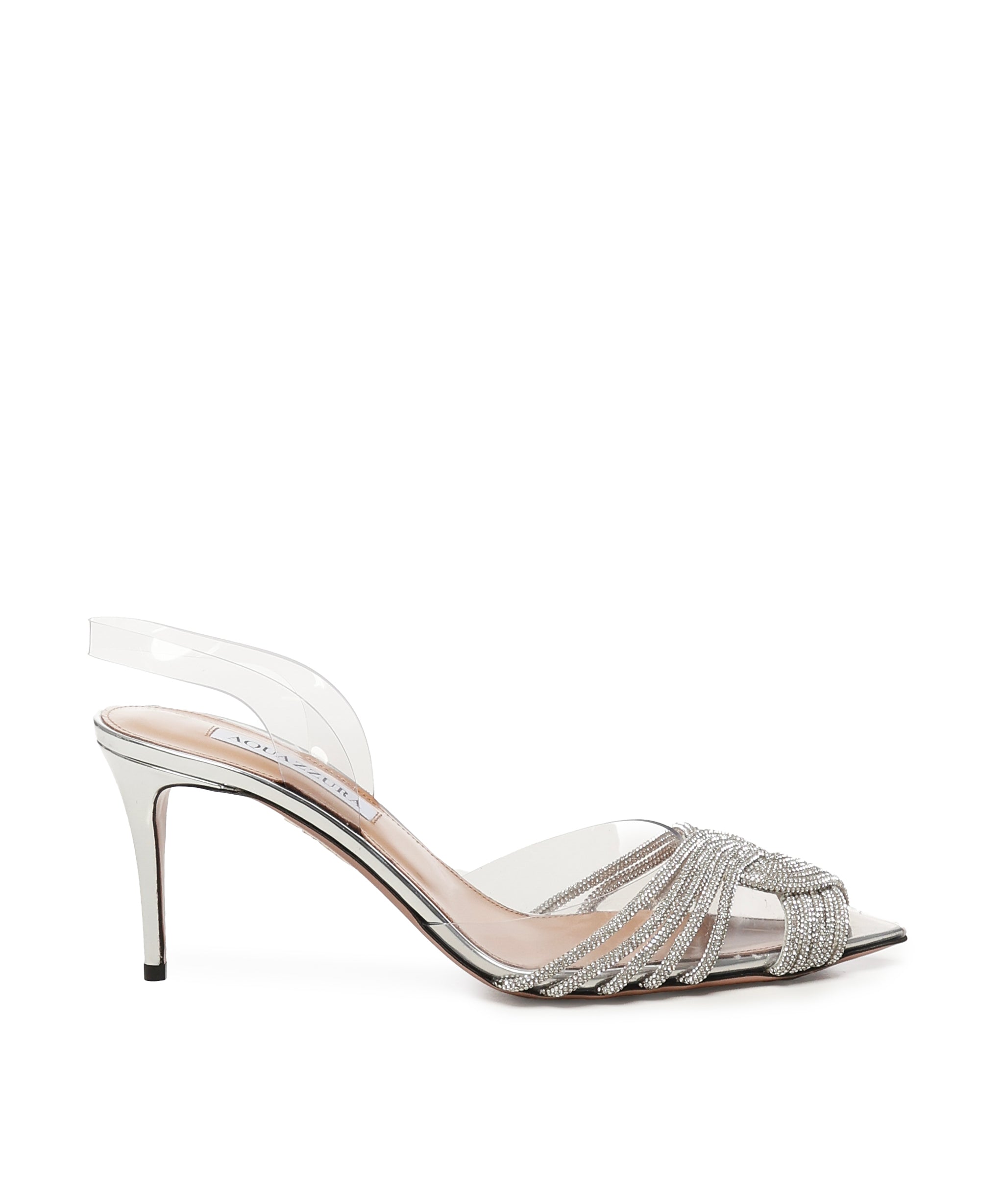 Décolleté Gatsby in PVC con cristalli GASMIDL0 SPPCCC AQUAZZURA 