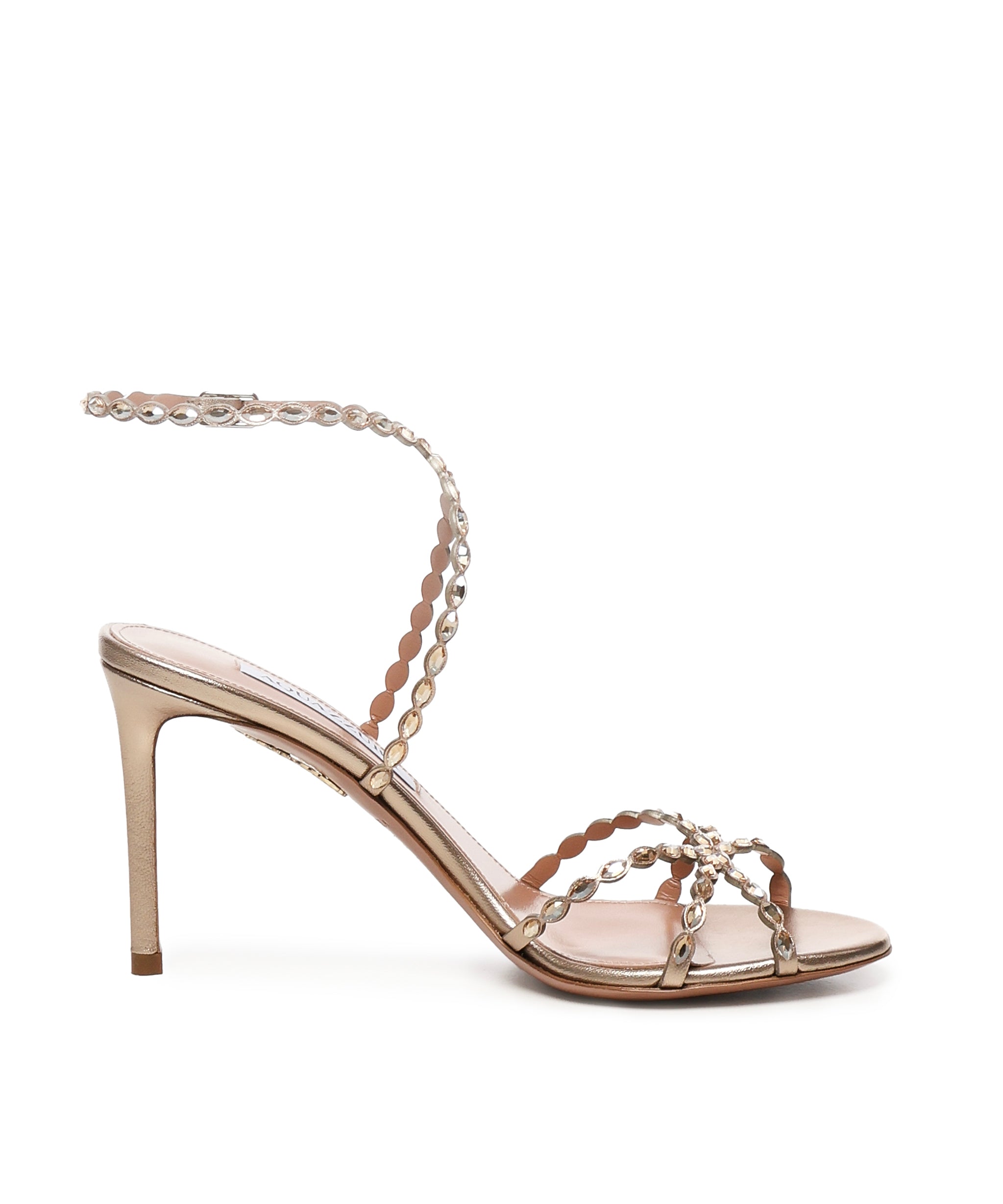 Sandali Love Struck con cristalli<BR/> LSKMIDS0 NPLLCO AQUAZZURA 