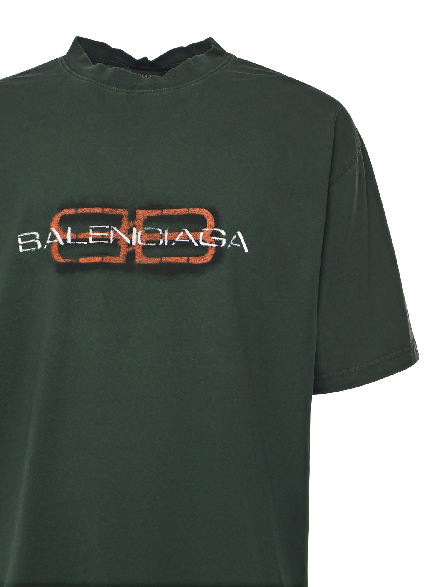 T-Shirt BB Icon Stencil<BR/> 764235 TTVD63004 BALENCIAGA 