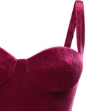 Abito bustier in jersey di velluto 794452 TKQ225061 BALENCIAGA 