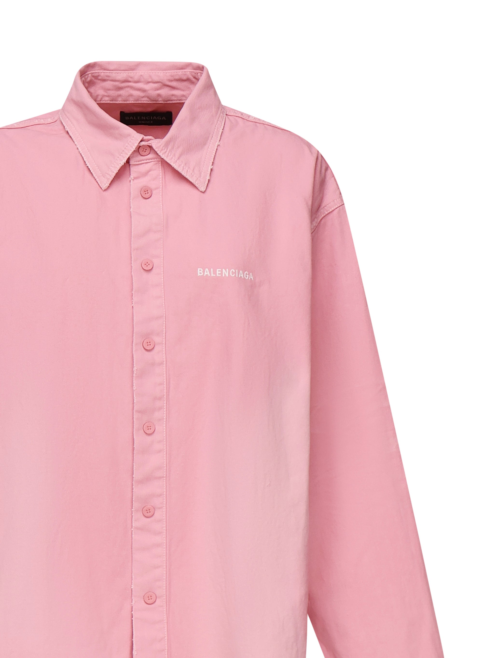 Camicia con logo in denim 822840 TRWB12014 BALENCIAGA 