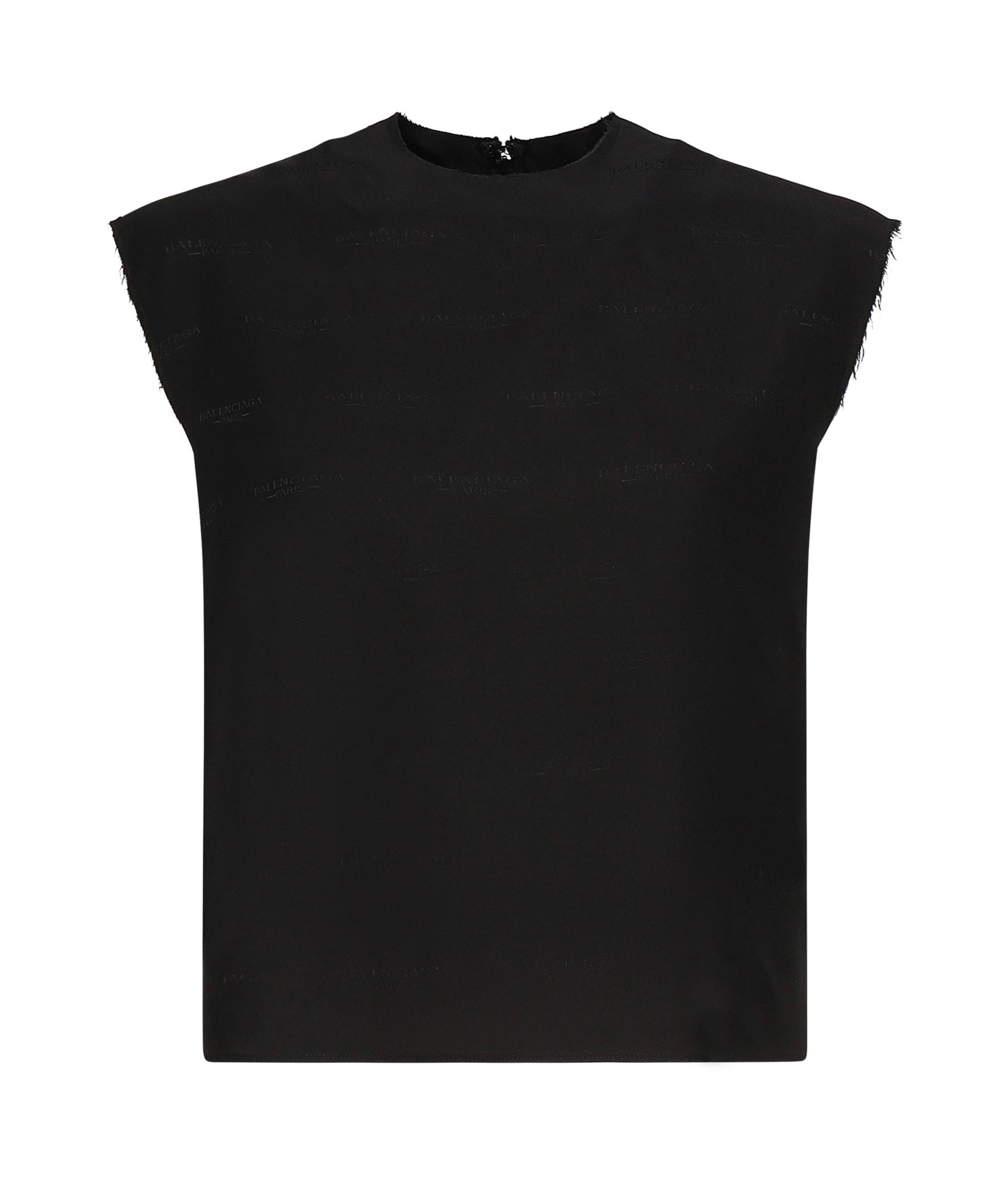 Top smanicato in jacquard di seta 838750 TSN091000 BALENCIAGA 