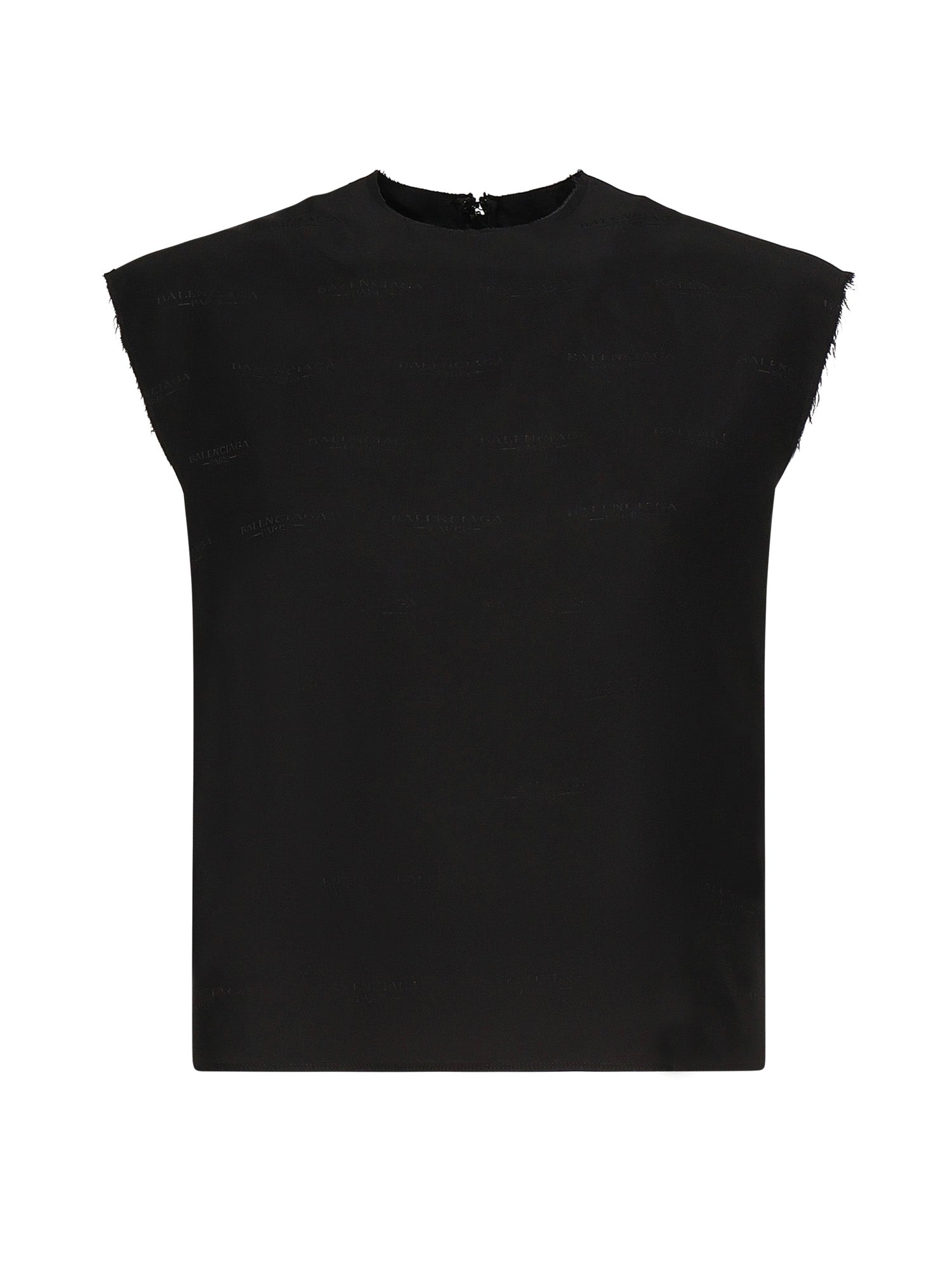 Top smanicato in jacquard di seta 838750 TSN091000 BALENCIAGA 