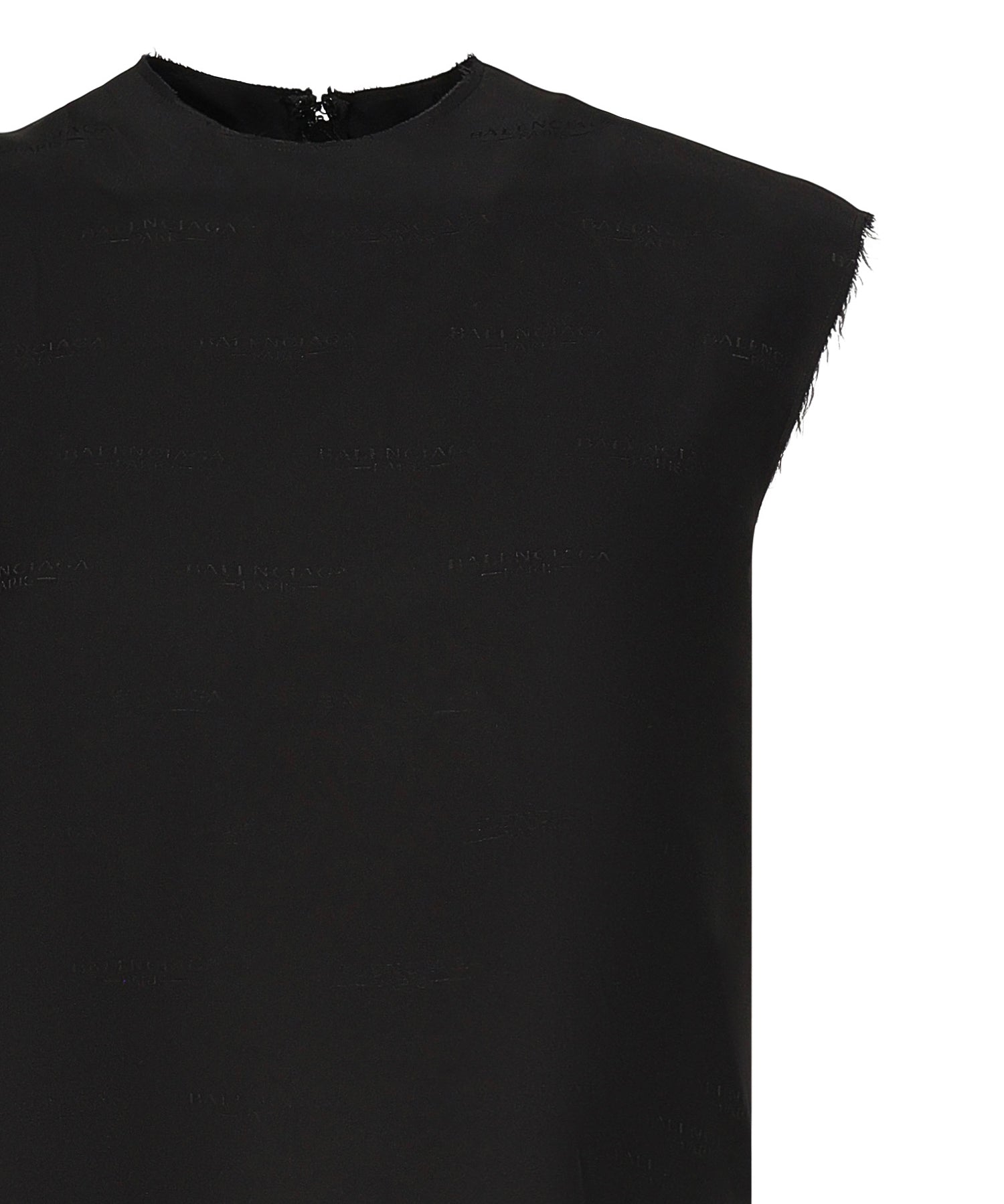 Top smanicato in jacquard di seta 838750 TSN091000 BALENCIAGA 