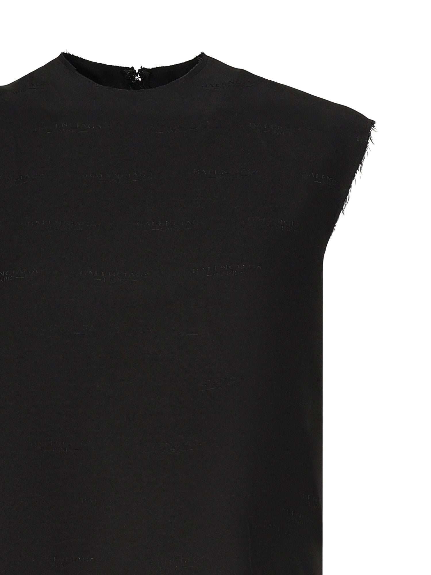 Top smanicato in jacquard di seta 838750 TSN091000 BALENCIAGA 