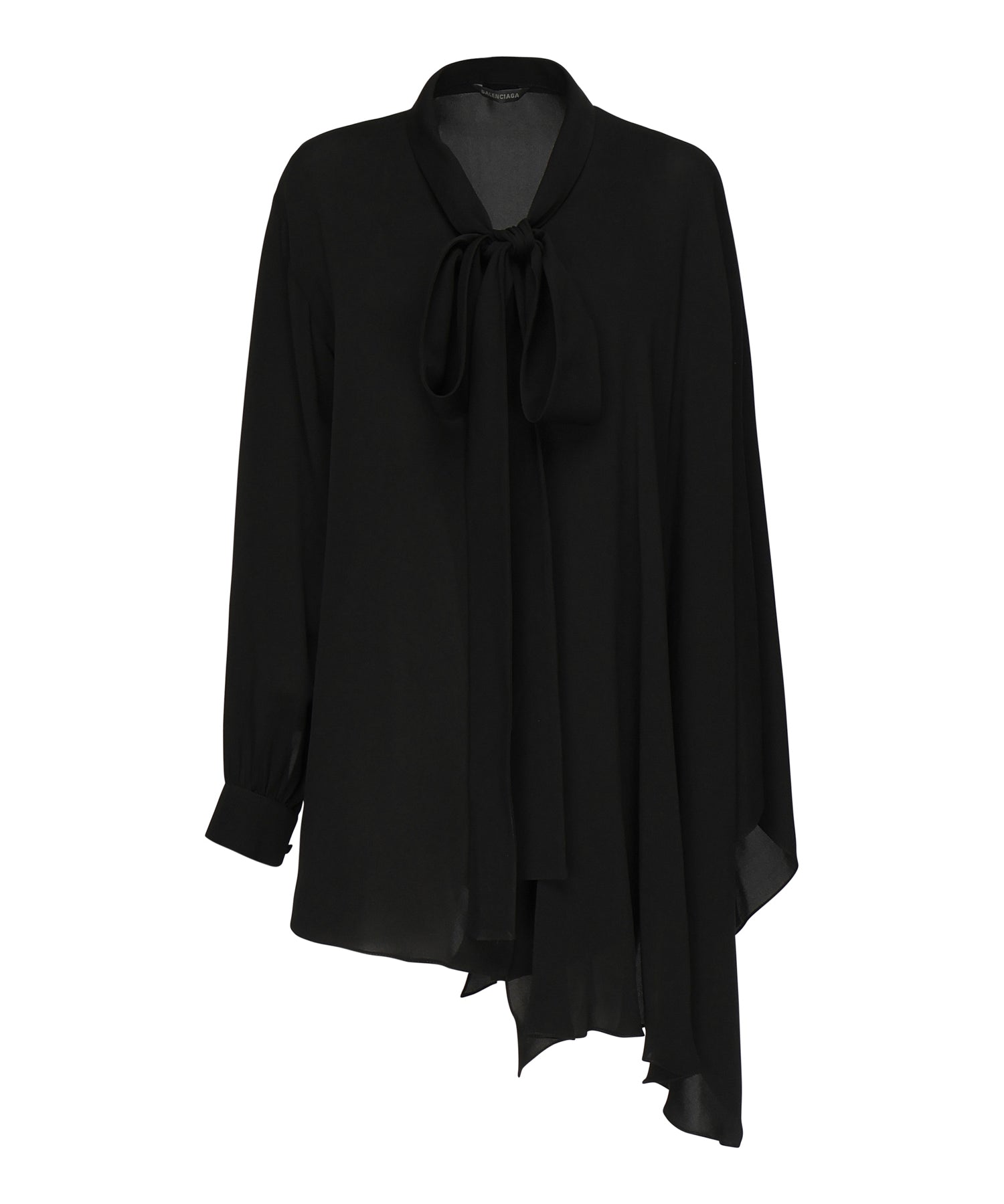 Blusa-sciarpa in georgette di seta 839280 TIN131000 BALENCIAGA 