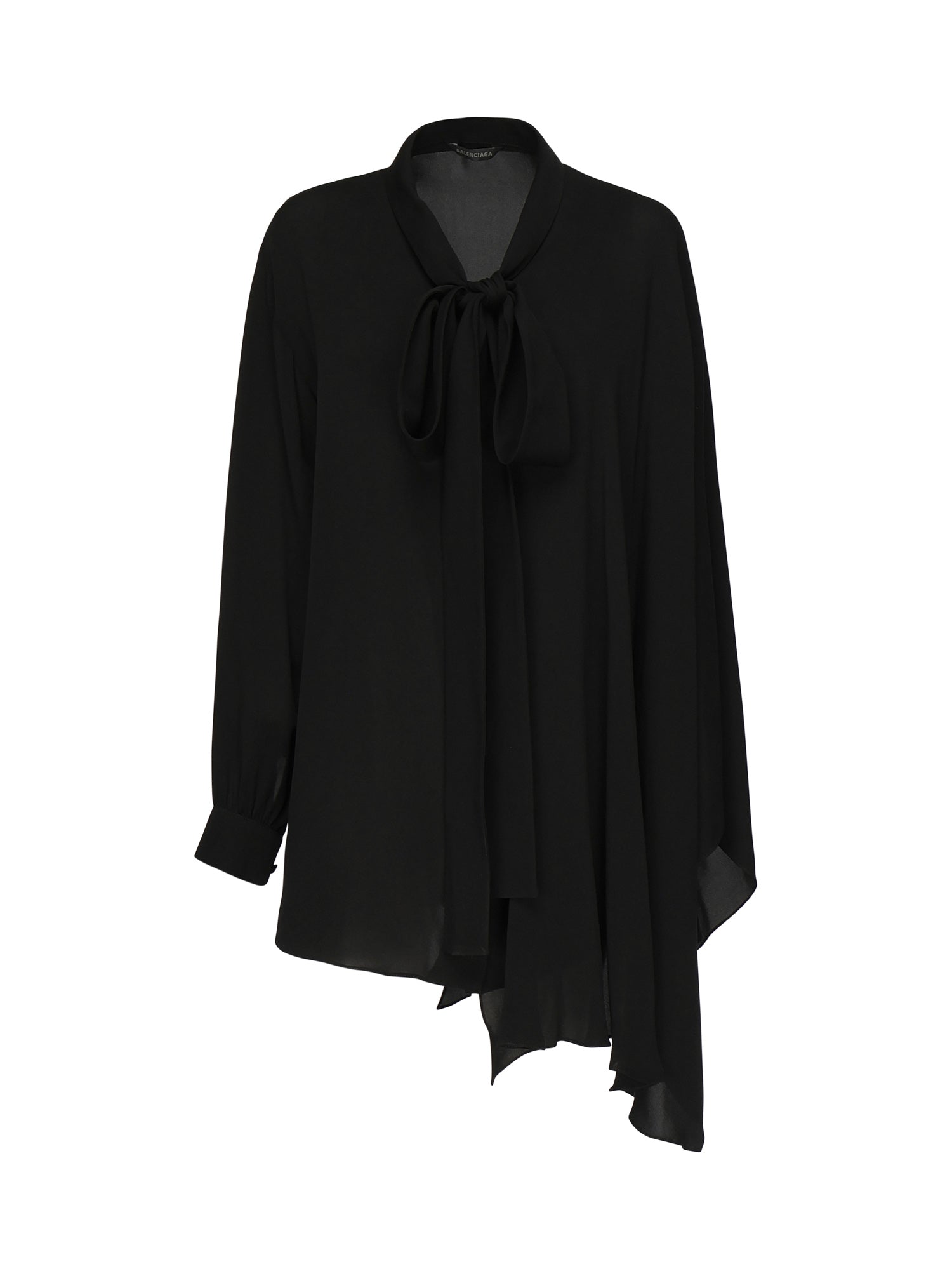 Blusa-sciarpa in georgette di seta 839280 TIN131000 BALENCIAGA 