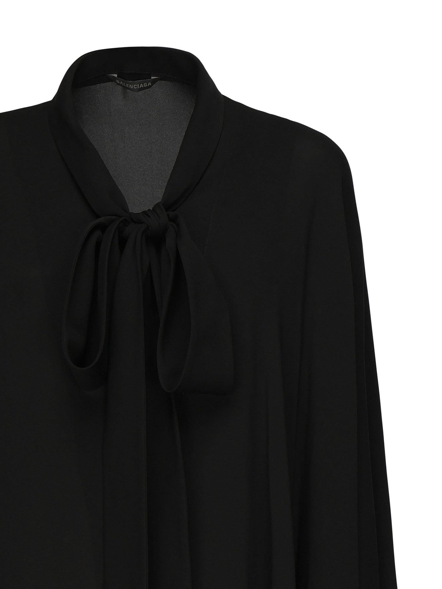 Blusa-sciarpa in georgette di seta 839280 TIN131000 BALENCIAGA 