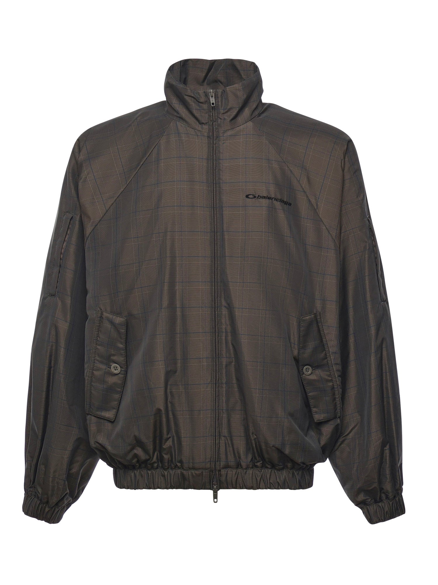 Giubbotto in nylon con stampa madras<BR/> 843937 TSO401460 BALENCIAGA 