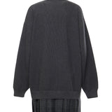 Abito stile pullover layered in maglia di piqué di cotone 850289 T34241167 BALENCIAGA 