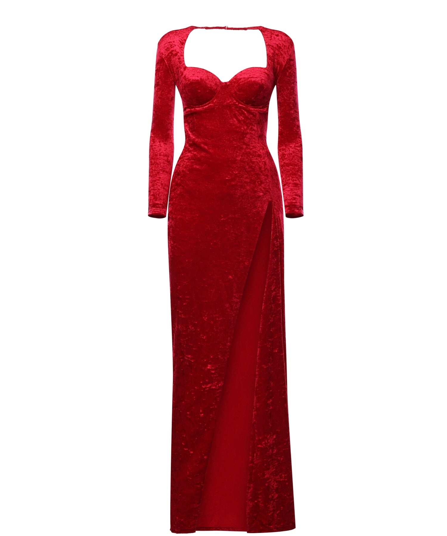 Abito maxi drappeggiato in jersey di velluto 850642 TCV146105 BALENCIAGA 