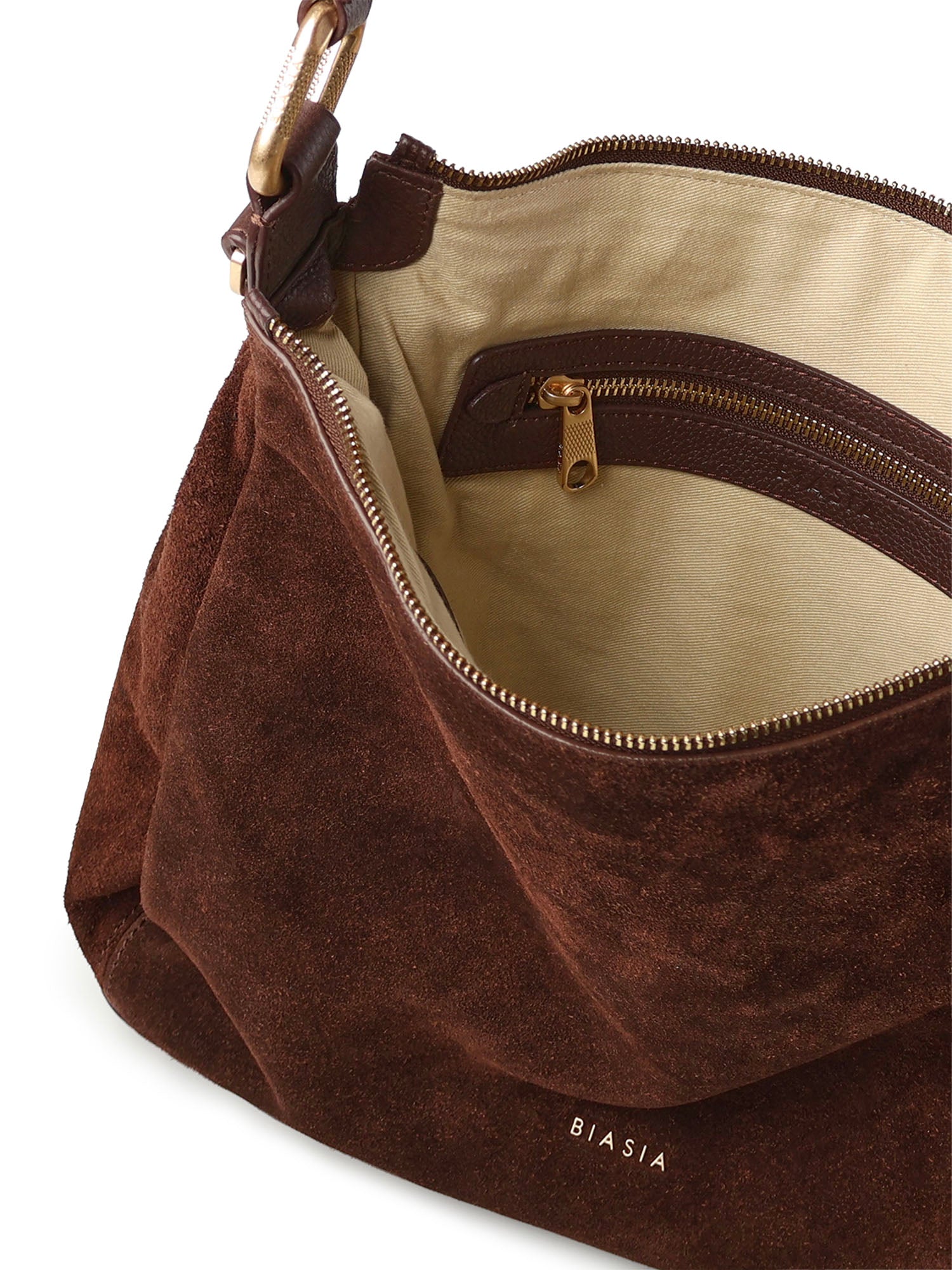 Borsa a spalla in camoscio BIBP9DP02C TESTA DI MORO BIASIA 
