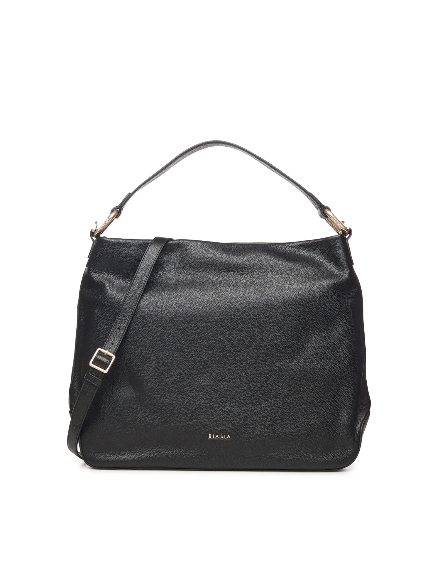 Borsa a spalla con logo BIBP9E502 NERO BIASIA 