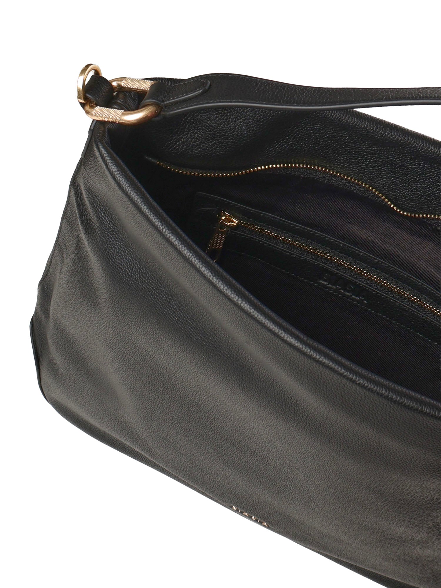 Borsa a spalla con logo BIBP9E502 NERO BIASIA 
