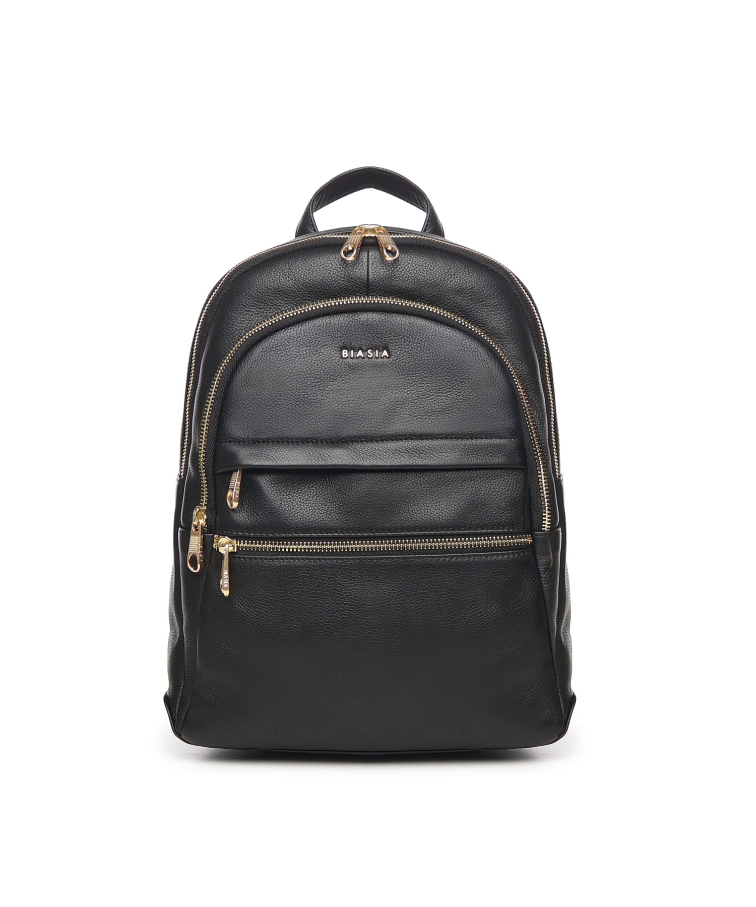 Zaino in pelle con logo BIBP9E504 NERO BIASIA 