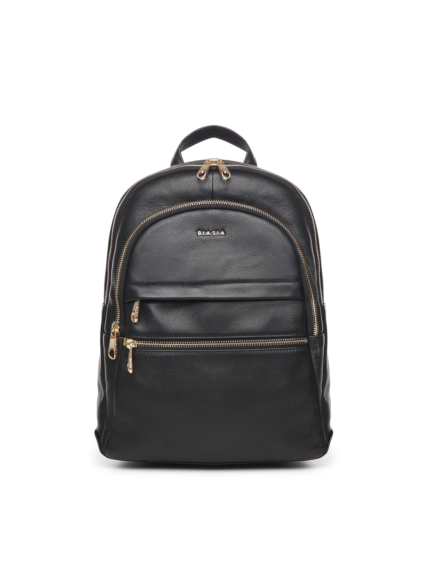Zaino in pelle con logo BIBP9E504 NERO BIASIA 